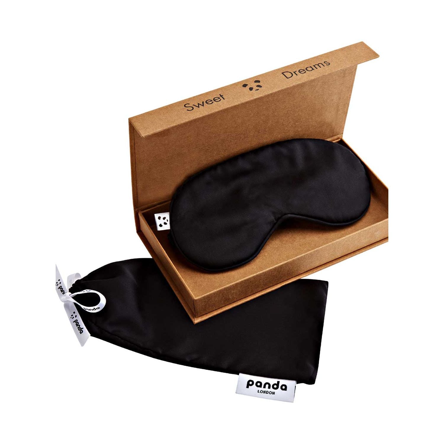 Panda bamboo eye mask eclipse black - British product