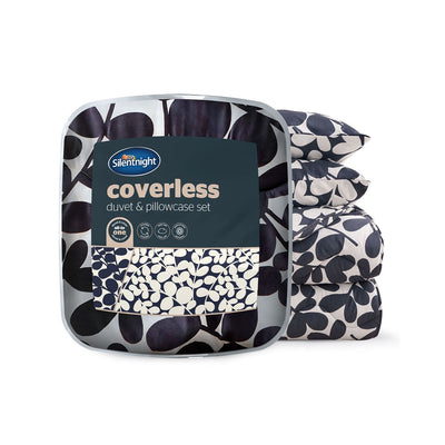 Boots Silentnight Leaf Print 10.5 Tog Coverless Duvet and Pillowcase Set Navy King- Buy online at McGrocer