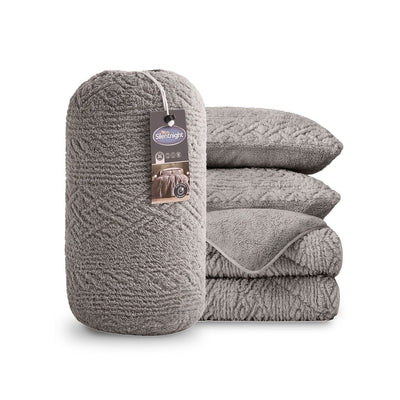Boots Silentnight Teddy Fleece Coverless Duvet and Pillowcase Set Single- Buy online at McGrocer