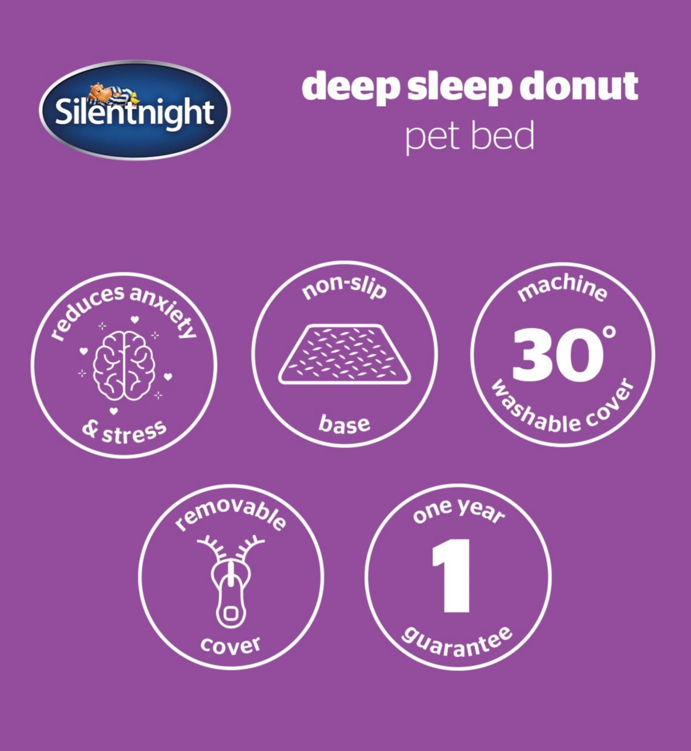 Silentnight donut pet bed natural small - British product