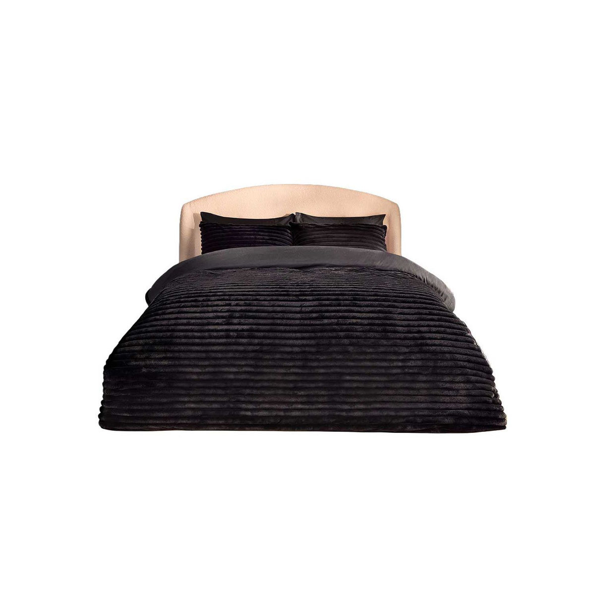 Silentnight faux fur duvet cover king size black - British product