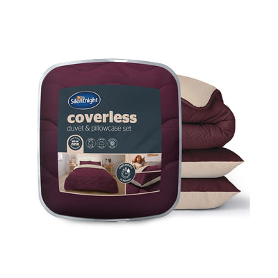Boots Silentnight Seersucker Coverless 10.5 Tog Duvet and Pillowcase Set Berry/Natural Double- Buy online at McGrocer
