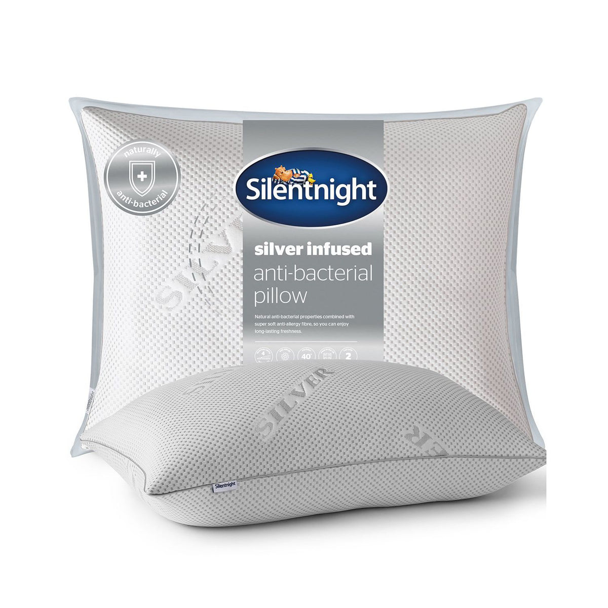 Silentnight silver anti allergy pillow, imported from the UK