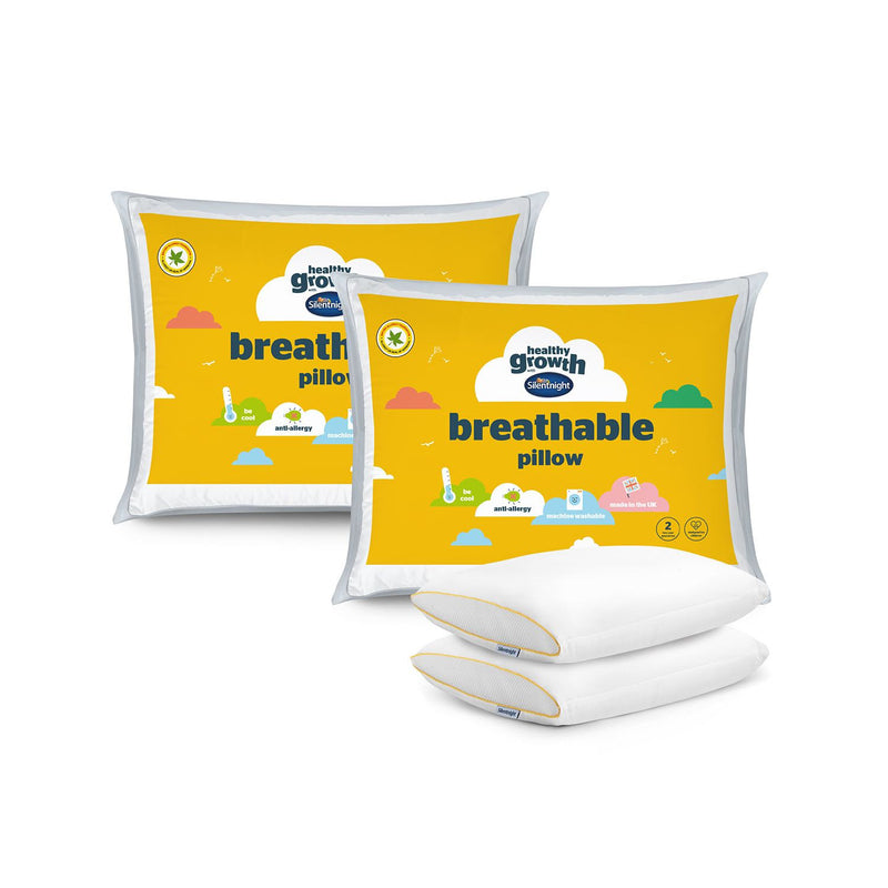 Silentnight Healthy Growth breathable anti allergy pillows 2 pack - British product