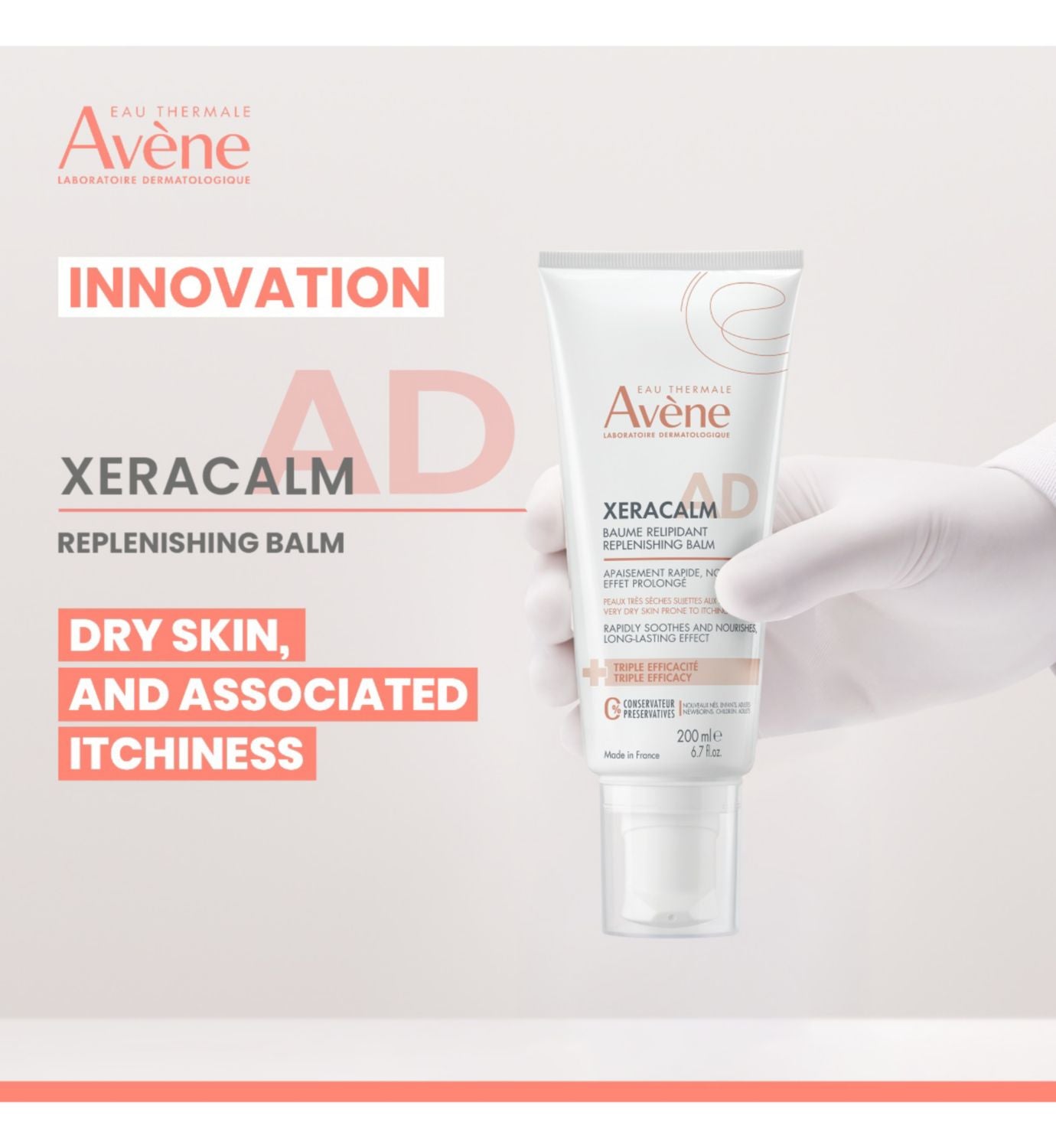 Avène XeraCalm A.D. Lipid-Replenishing Balm 200ml, UK version