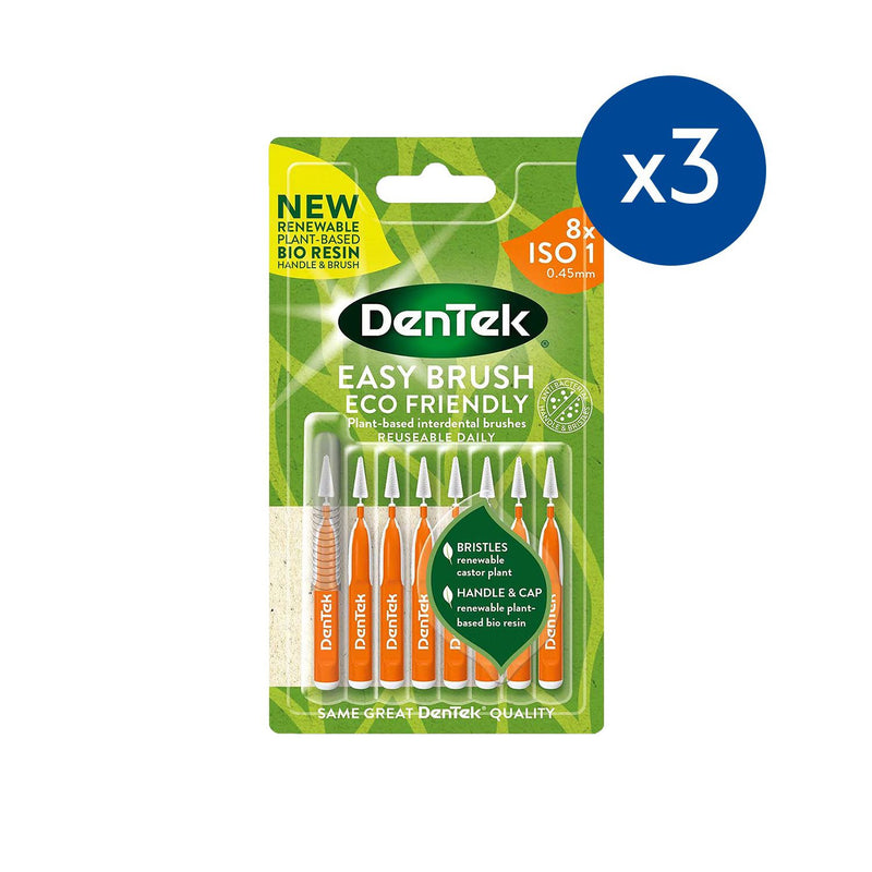 DenTek interdental brush bundle ISO1 3 pack - British product