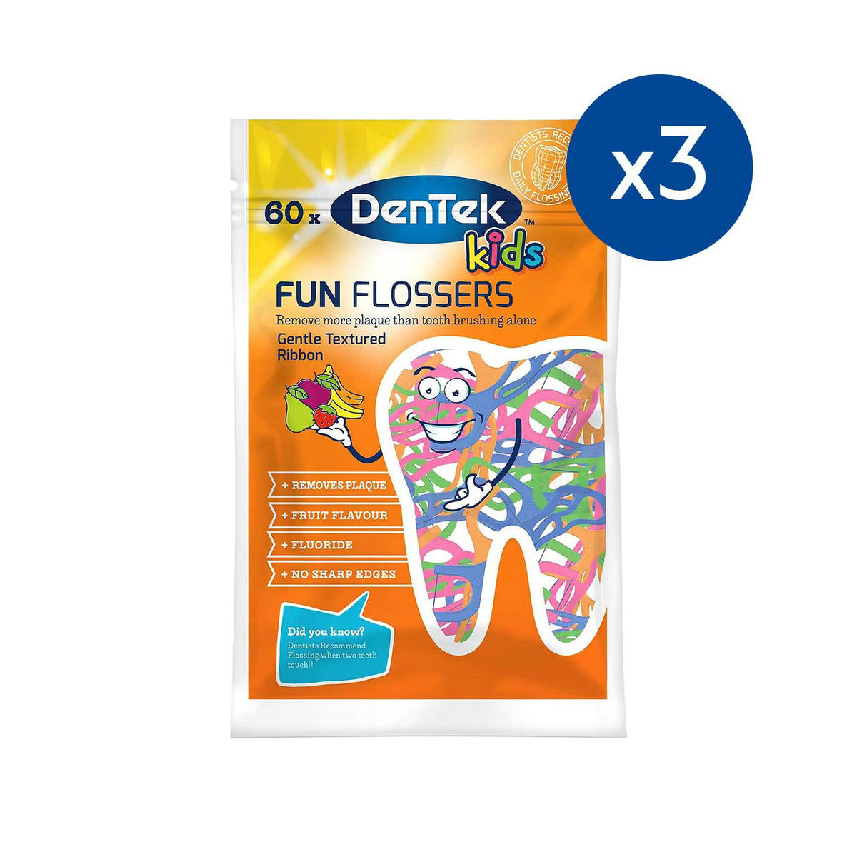 DenTek Kids Fun Flosser floss picks bundle 180 count - British product