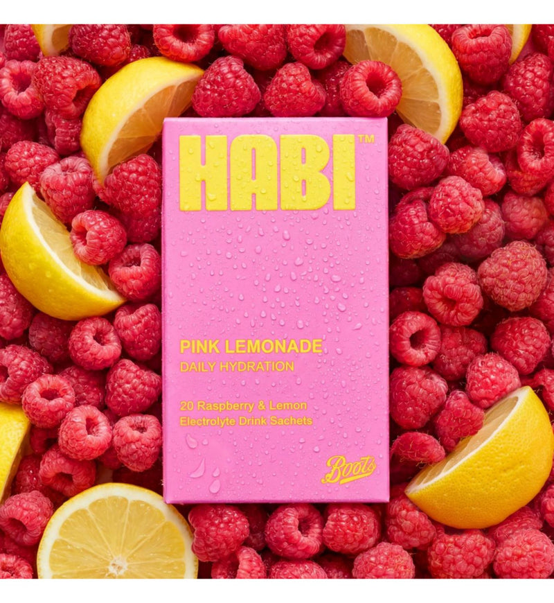 HABI Pink Lemonade electrolyte powder 20 sachets (British brand)