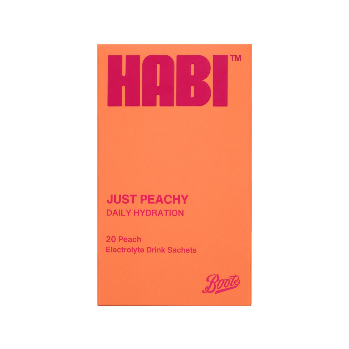 HABI Just Peachy electrolyte powder 20 sachets, UK version