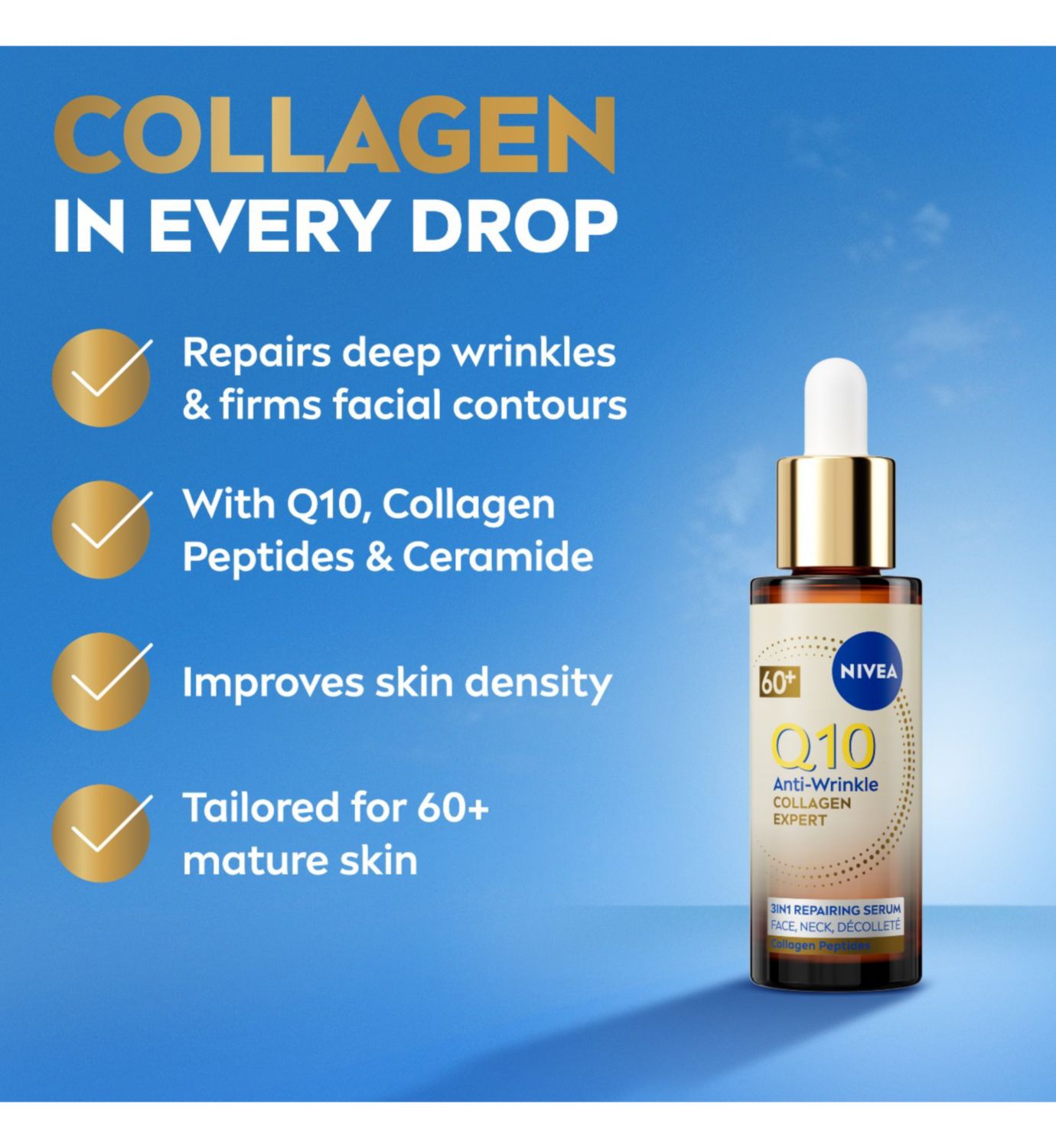 NIVEA Q10 Collagen Expert 3in1 serum 30ml - British product