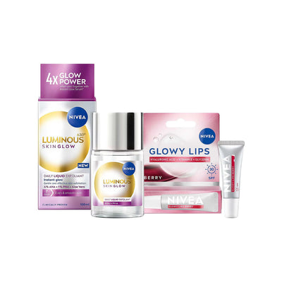 Boots NIVEA Luminous Exfoliator & Lips Berry Bundle- Buy online at McGrocer