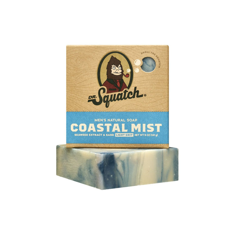 Dr Squatch Coastal Mist soap bar 141g, imported from the UK