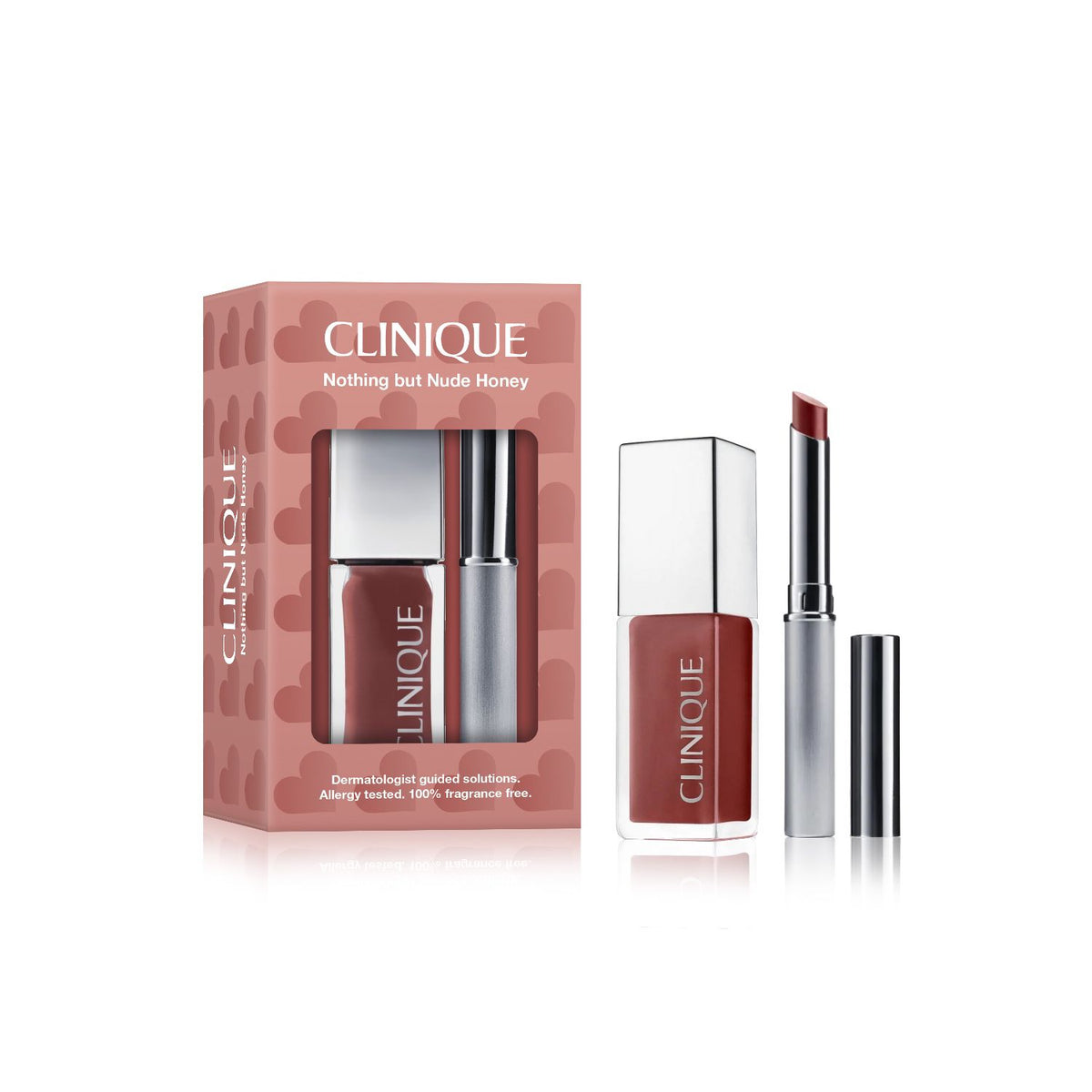 Clinique Nude Honey lip and cheek makeup gift set, UK version