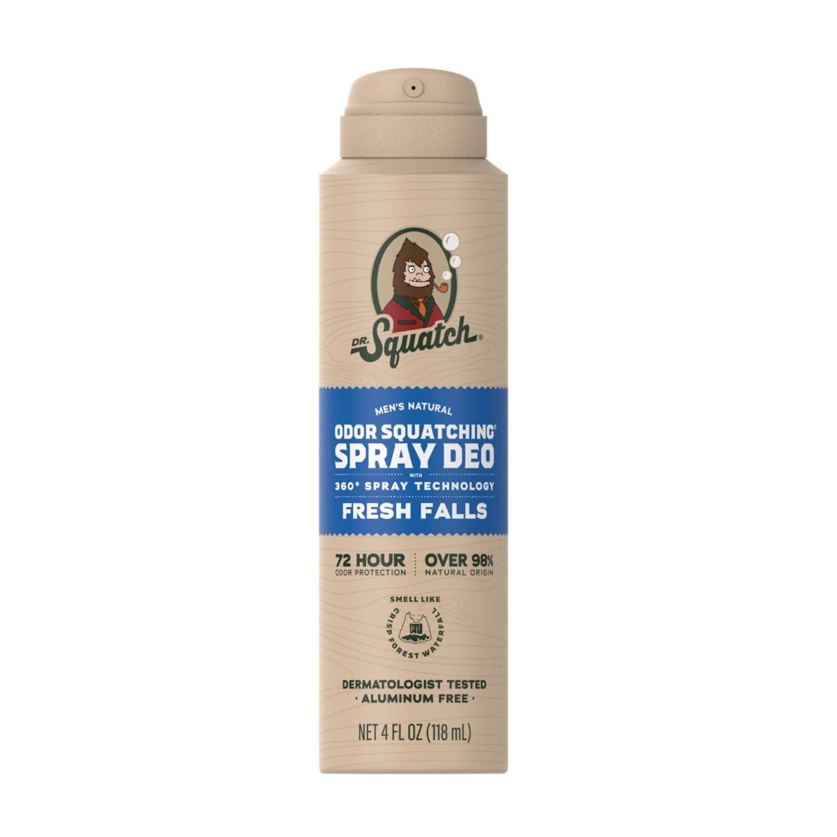 Dr Squatch Fresh Falls natural spray deodorant 118ml (British brand)