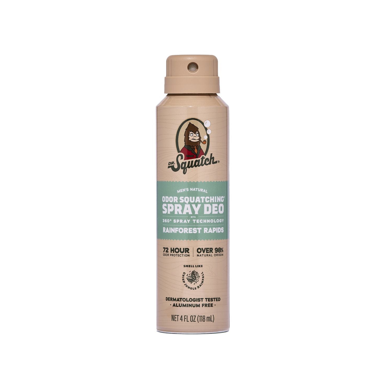 Dr Squatch Rain Forest Rapids natural spray deodorant 118ml, imported from the UK