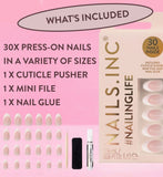Nails.INC French tip almond press on nails 30 (British brand)