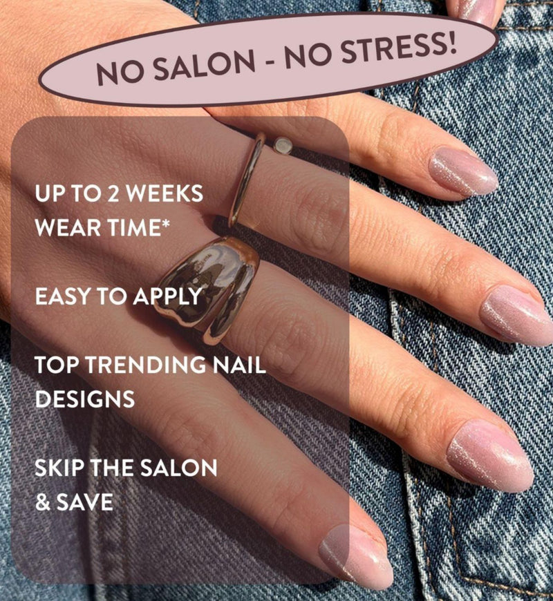 Nails.INC press on nails Pink Cat Eye, imported from the UK