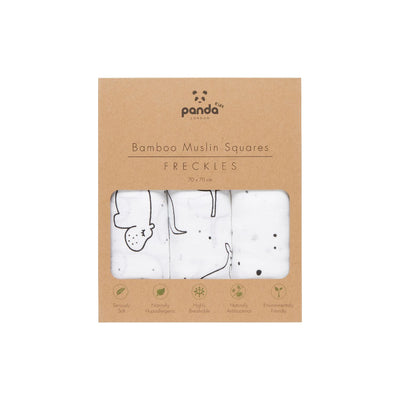 Boots Panda Kids Bamboo Muslin Squares Freckles 3 Pack- Buy online at McGrocer