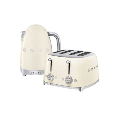 Boots Smeg Kettle and 4-Slice Toaster Set in Cream- Buy online at McGrocer