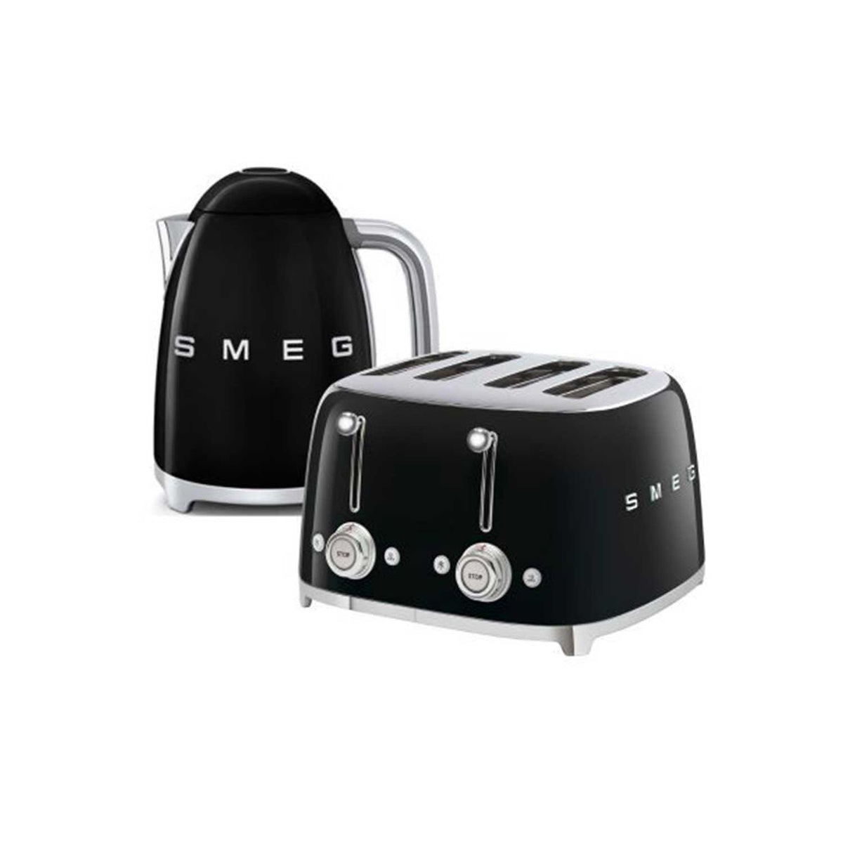 Smeg kettle and toaster set black - British product