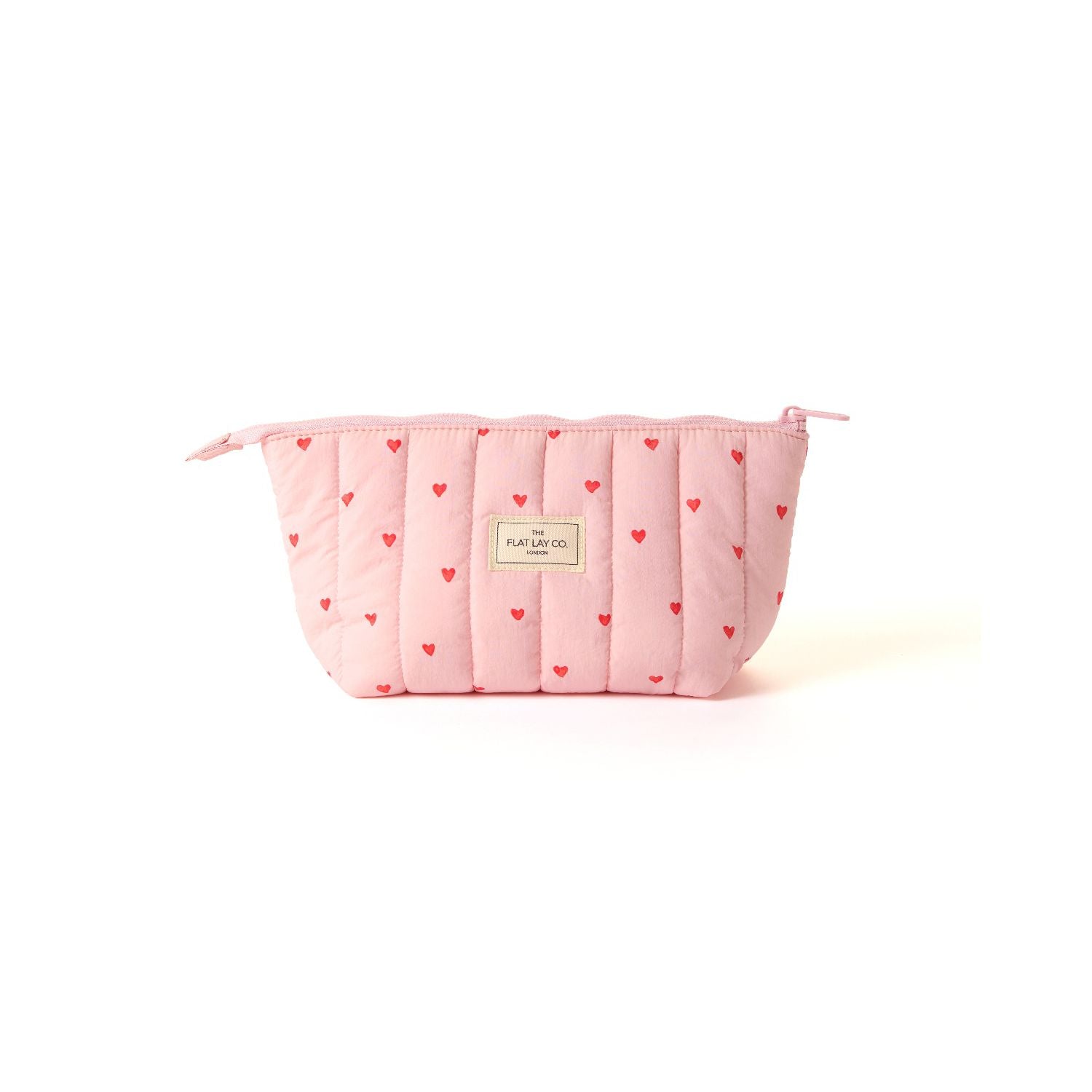 The Flat Lay Co sweet pink hearts makeup pouch - British brand