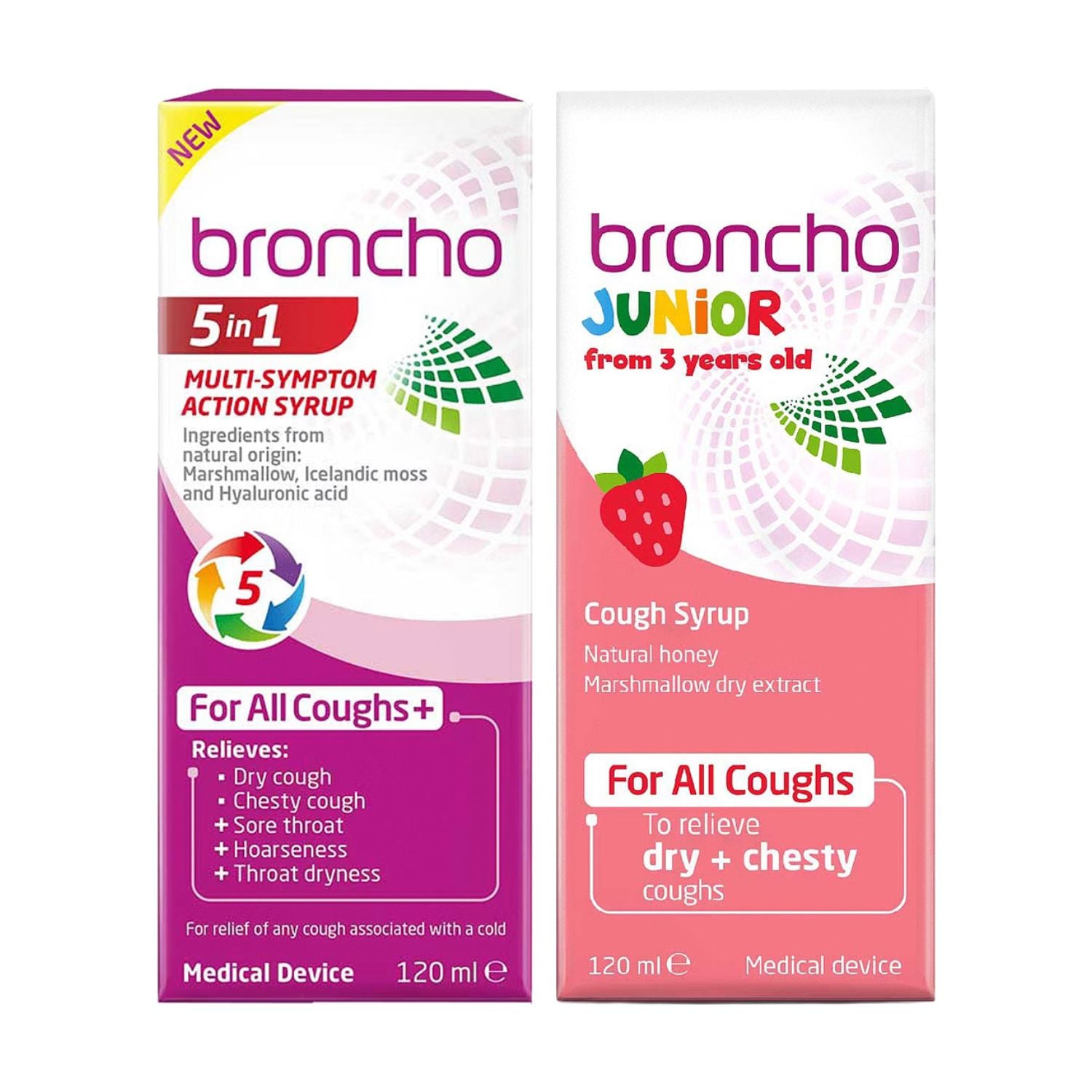 Broncho Family Bundle cough syrups 2x120ml - British product