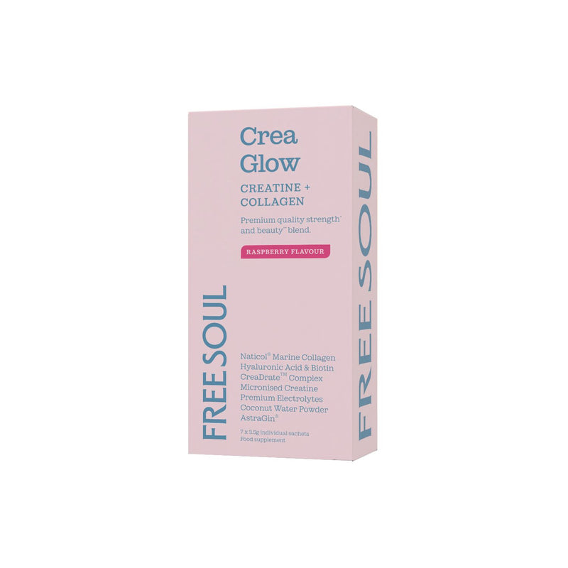 Free Soul Creaglow supplement raspberry flavour 7 sachets - British product