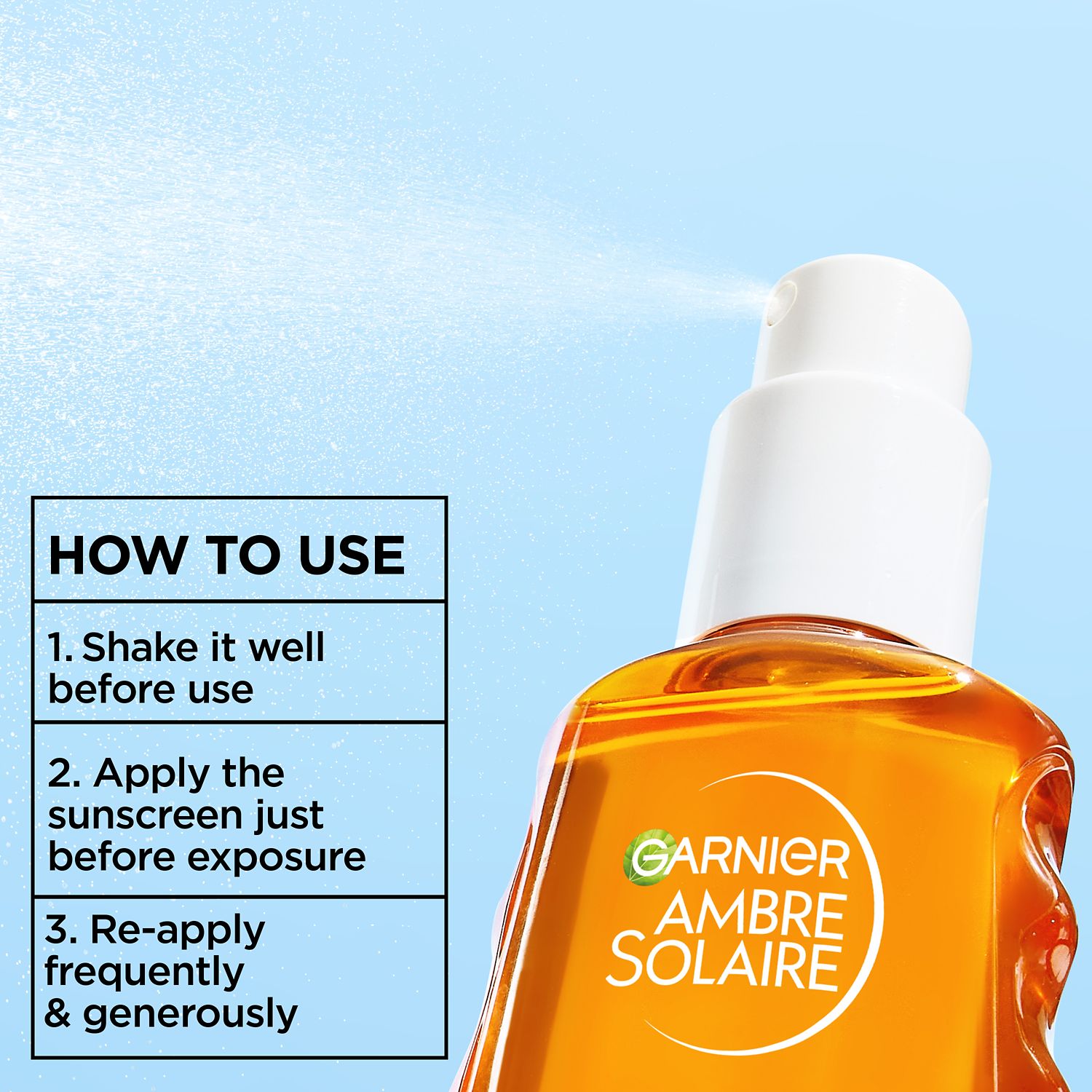 Garnier Ambre Solaire Sun Water SPF 30 sunscreen, UK version