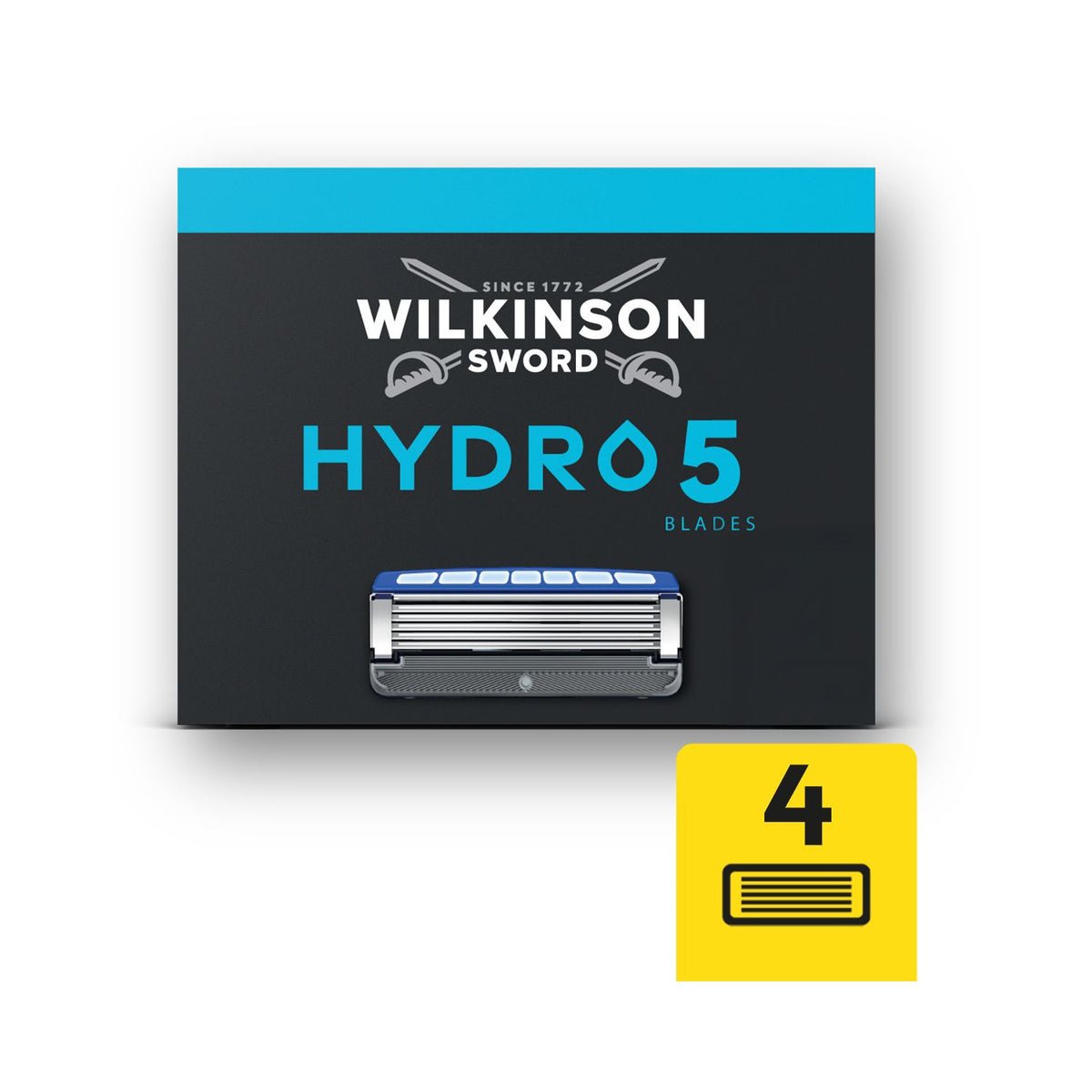 Wilkinson Sword Hydro 5 razor blade refills 4 pack (British brand)