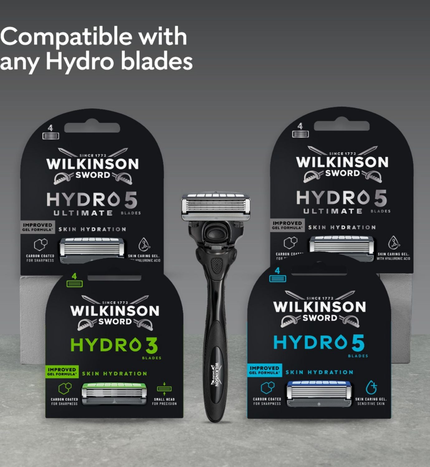 Wilkinson Sword Hydro 5 Ultimate razor blade refills 4 pack, UK version