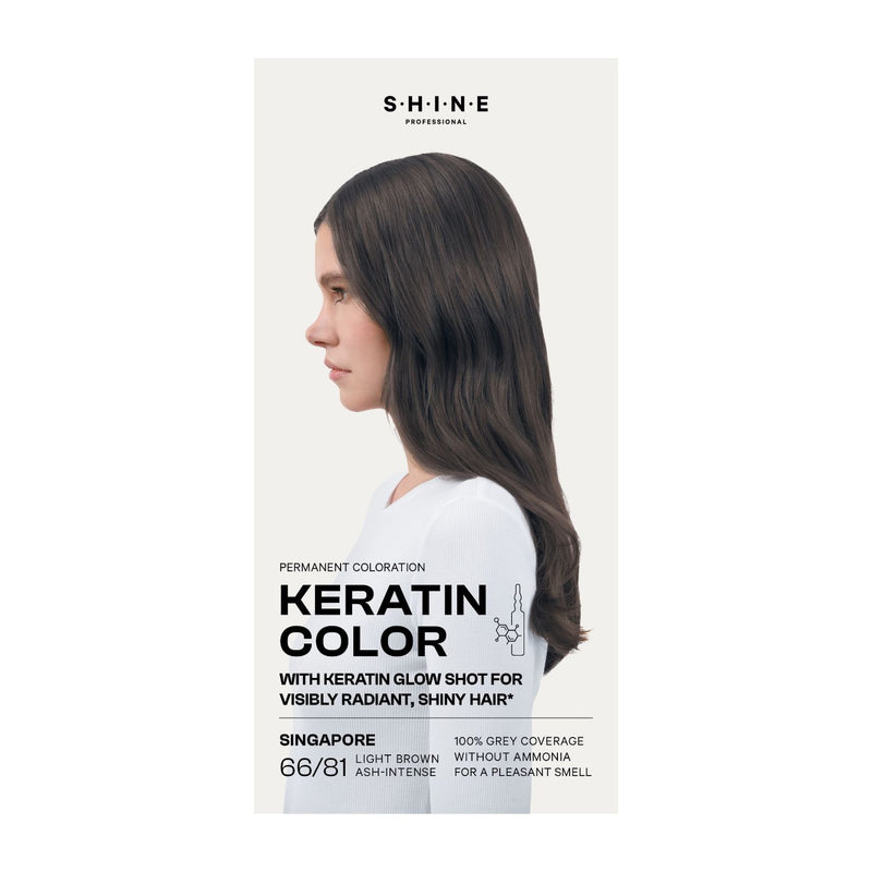 SHINE Professional permanent hair dye light brown ash-intense (British brand)