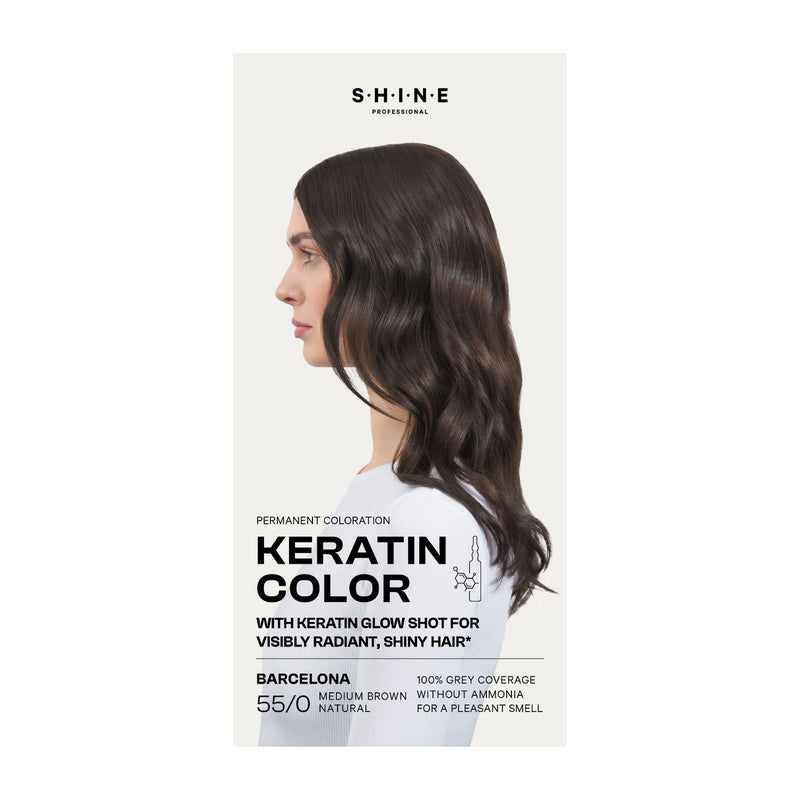SHINE Professional Permanent Hair Dye Medium Brown Natural - British product