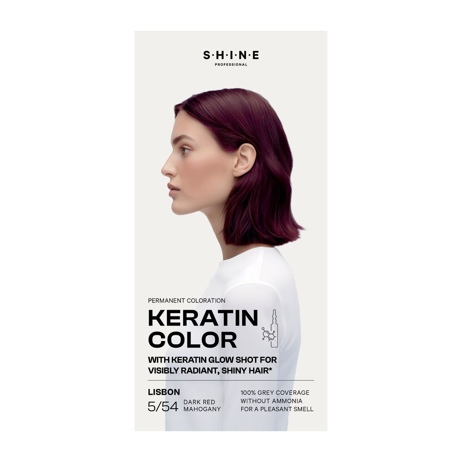 SHINE Professional hair dye Mahogany Lisbon, UK version