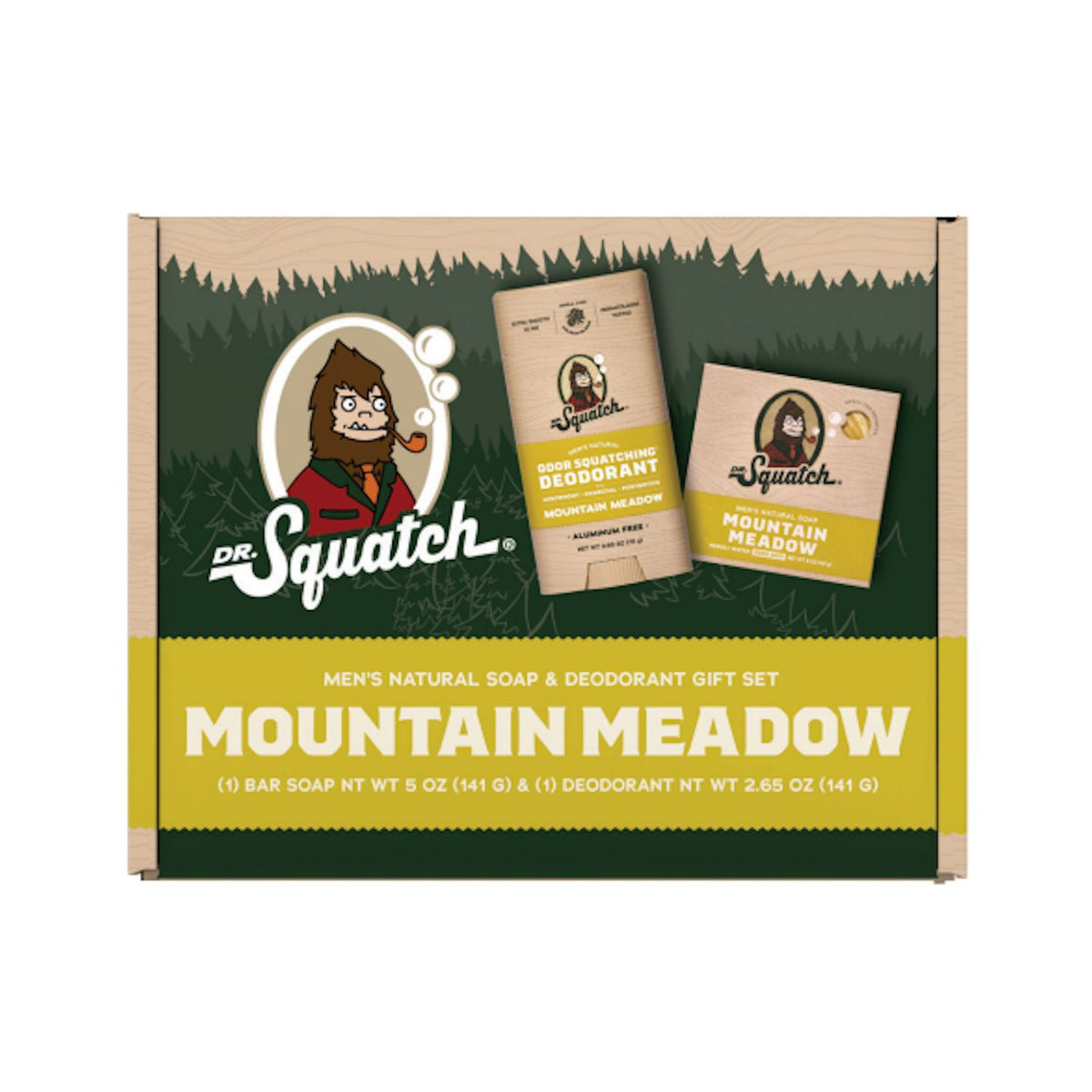Dr Squatch Mountain Meadow gift set, imported from the UK