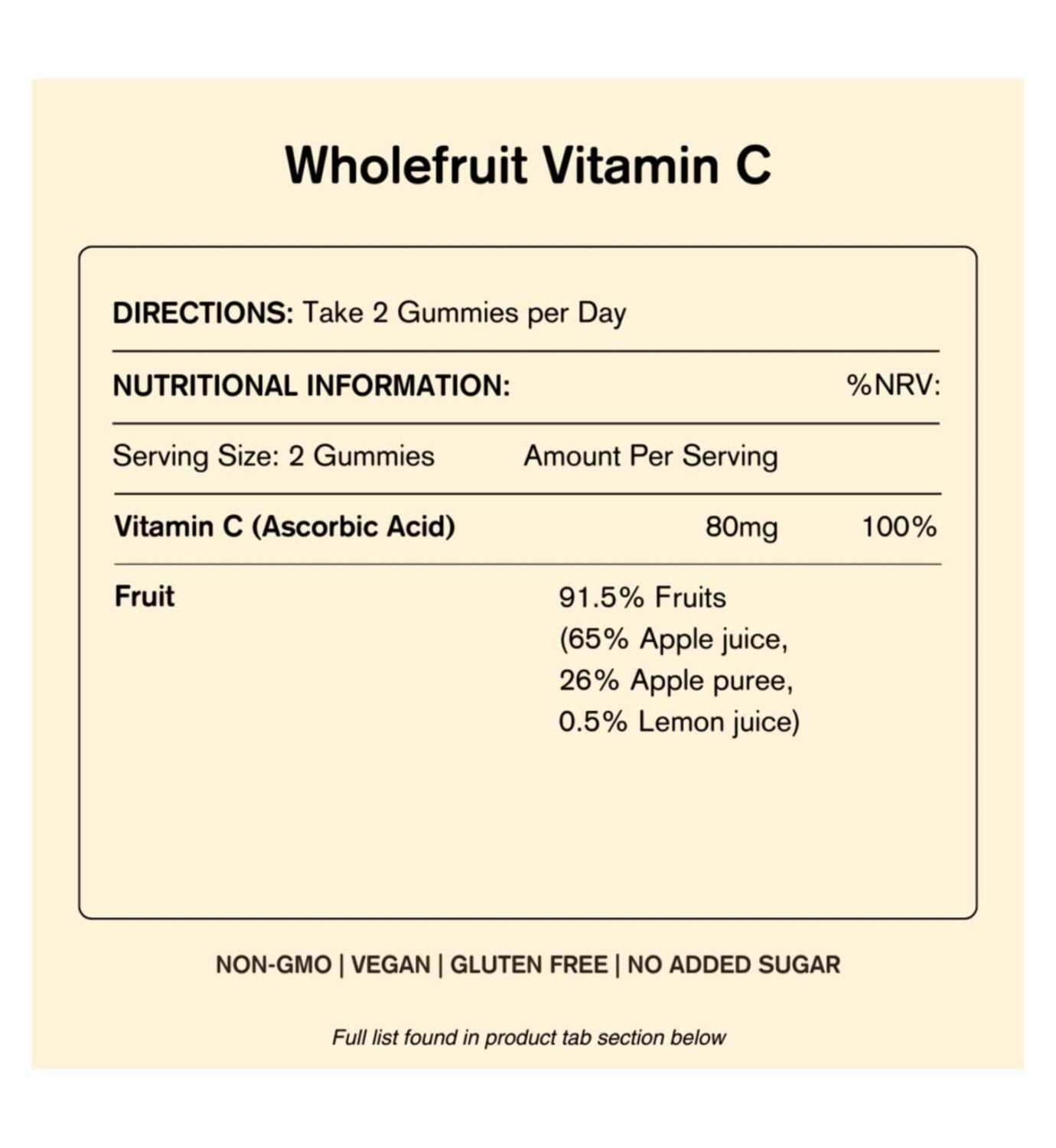 Vegums vitamin C wholefruit gummies 30 count - British product