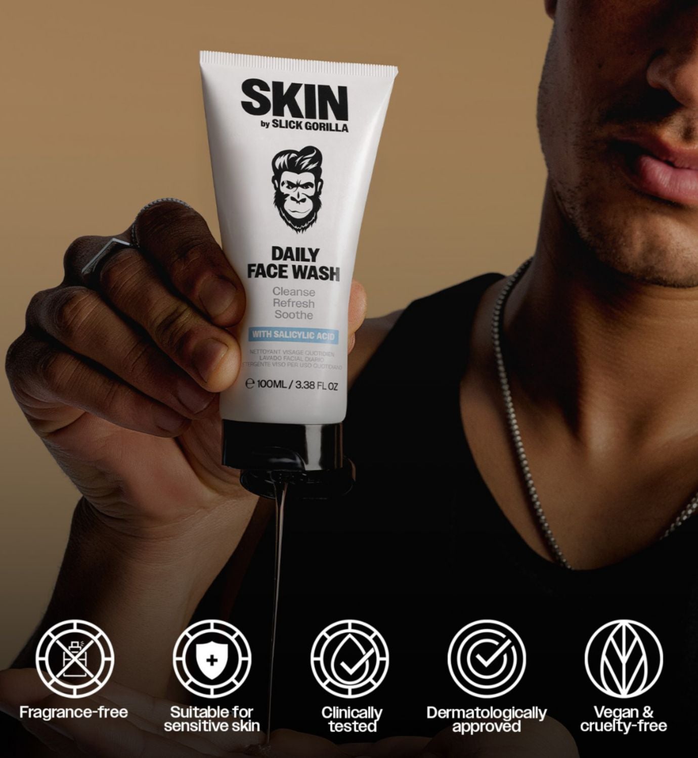 Slick Gorilla daily face wash 100ml - British product