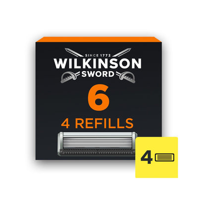 Boots Wilkinson Sword Wilkinson 6 Men's Razor Blade Refills 4 Pack- Buy online at McGrocer