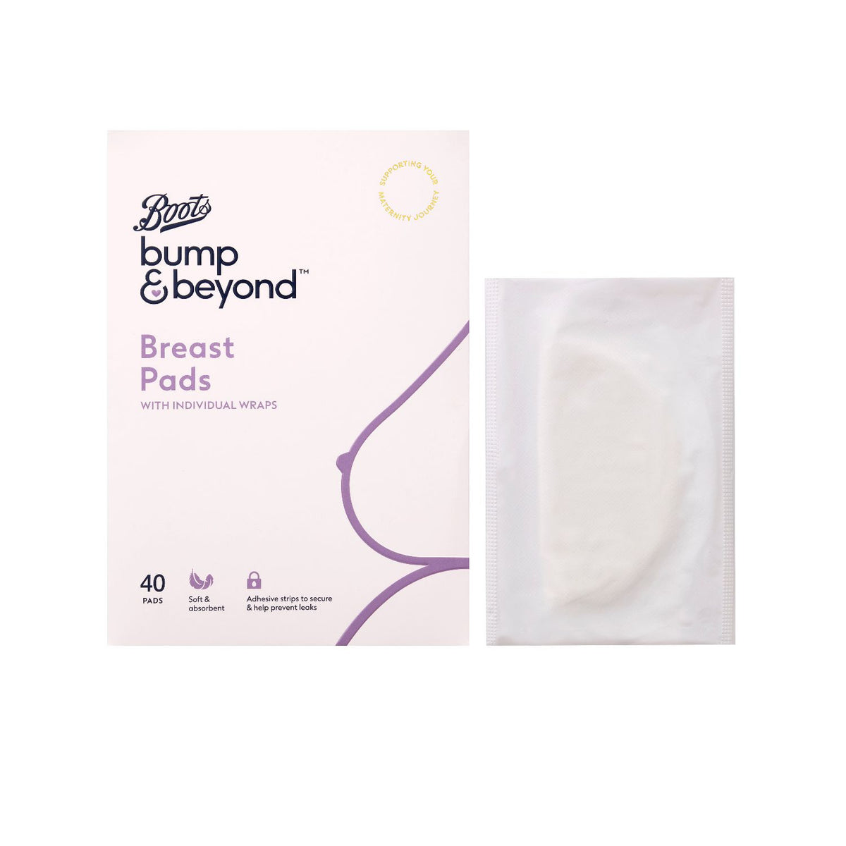 Boots Bump & Beyond disposable breast pads 40 count (British brand)