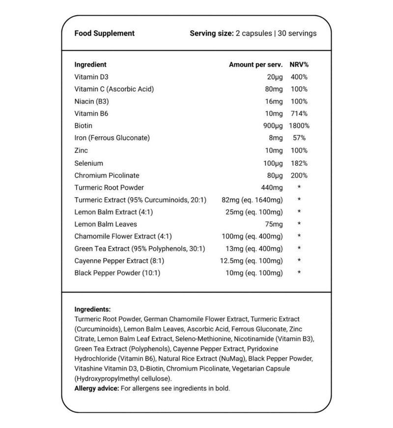 ALYVE Defend & Metabolise personalised vitamins 60 caps, UK version