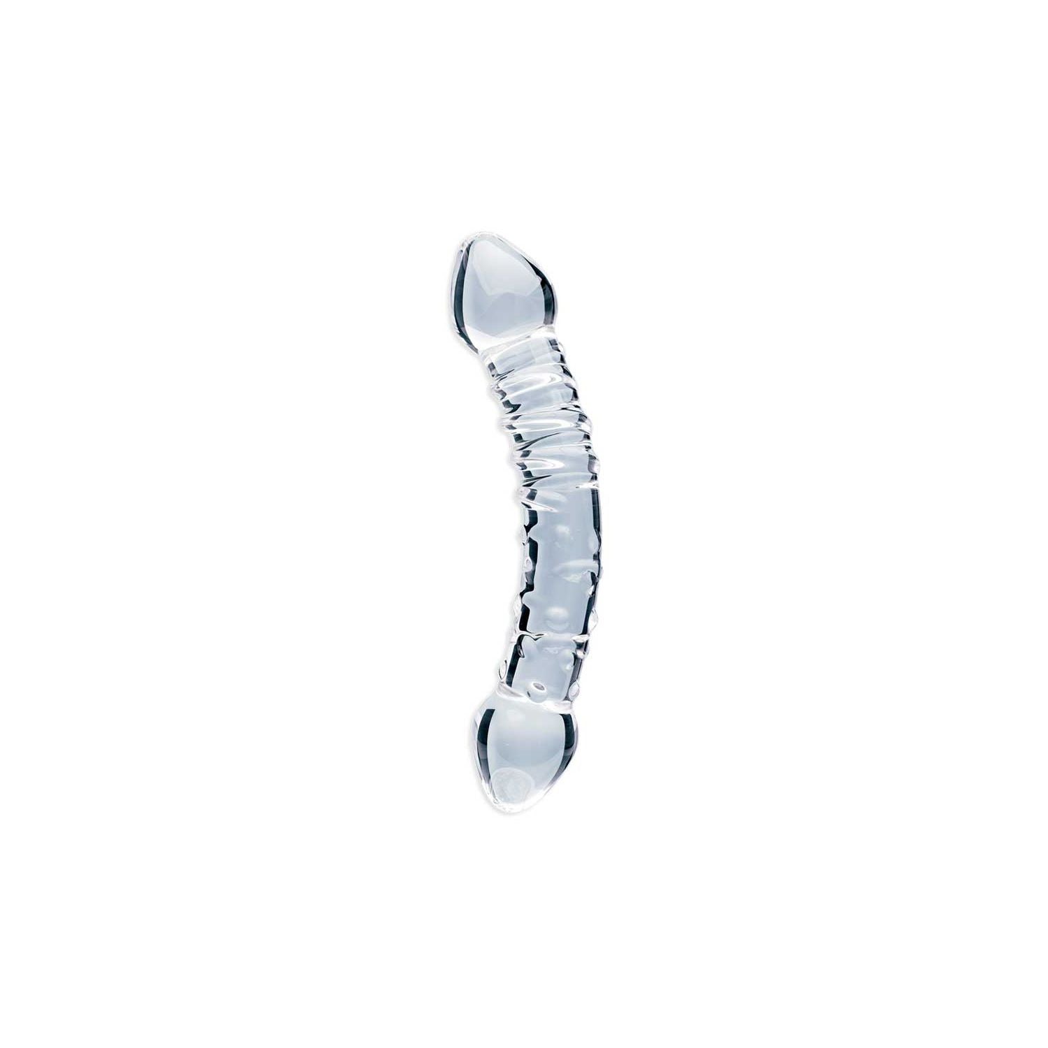 Clarity Celestial Bliss double-ended glass dildo 5.9 inches, imported from the UK