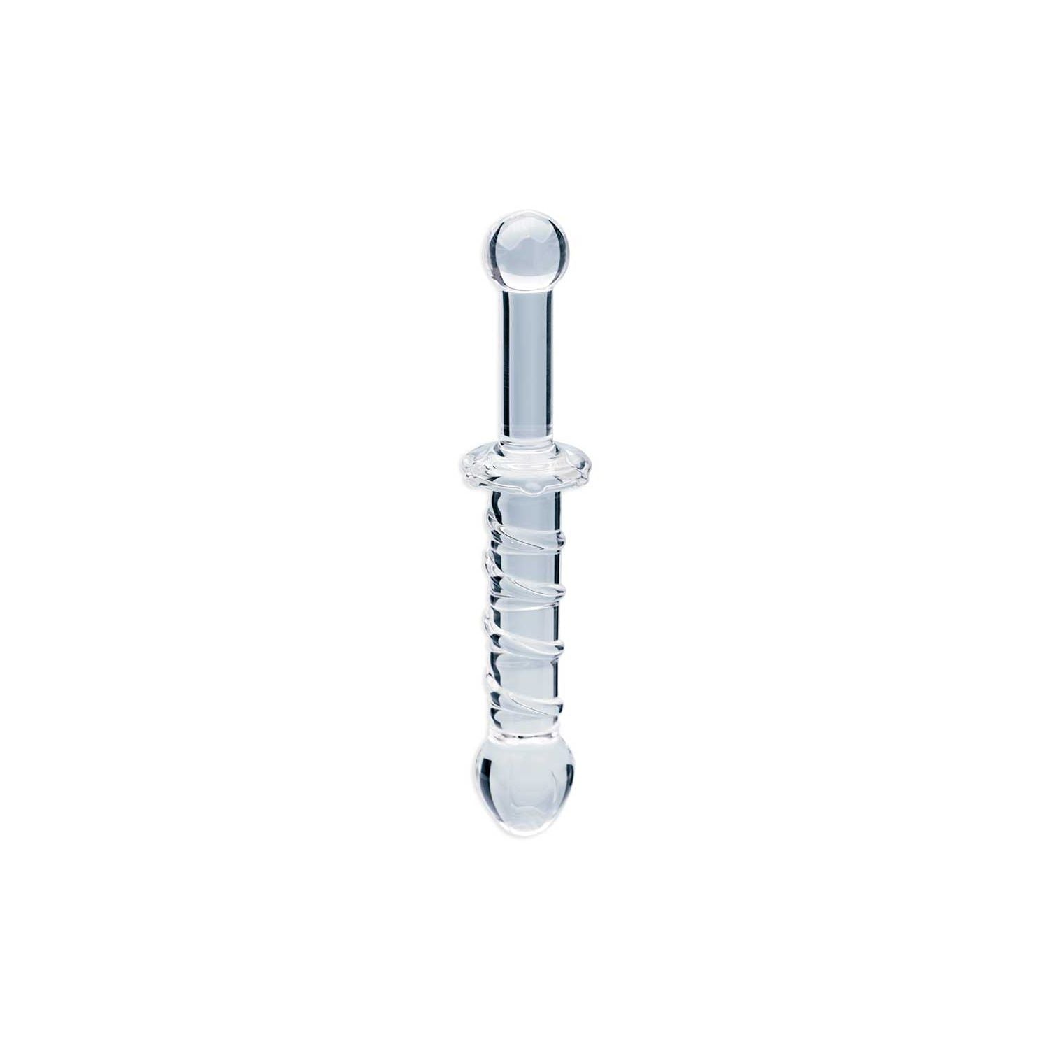 Clarity Elysian Swirl glass dildo 143mm, UK version