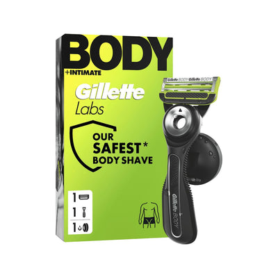 Boots Gillette Labs Body + Intimate Men's Body Grooming Razor with Magnetic Shower Hanger and 1 Cartridge- Buy online at McGrocer