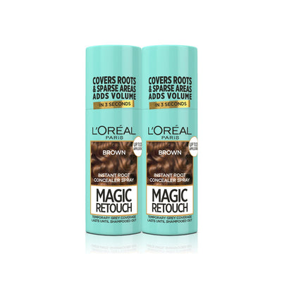 Boots L'Oreal Paris Magic Retouch Brown Temporary Root Touch Up Spray Bundle- Buy online at McGrocer