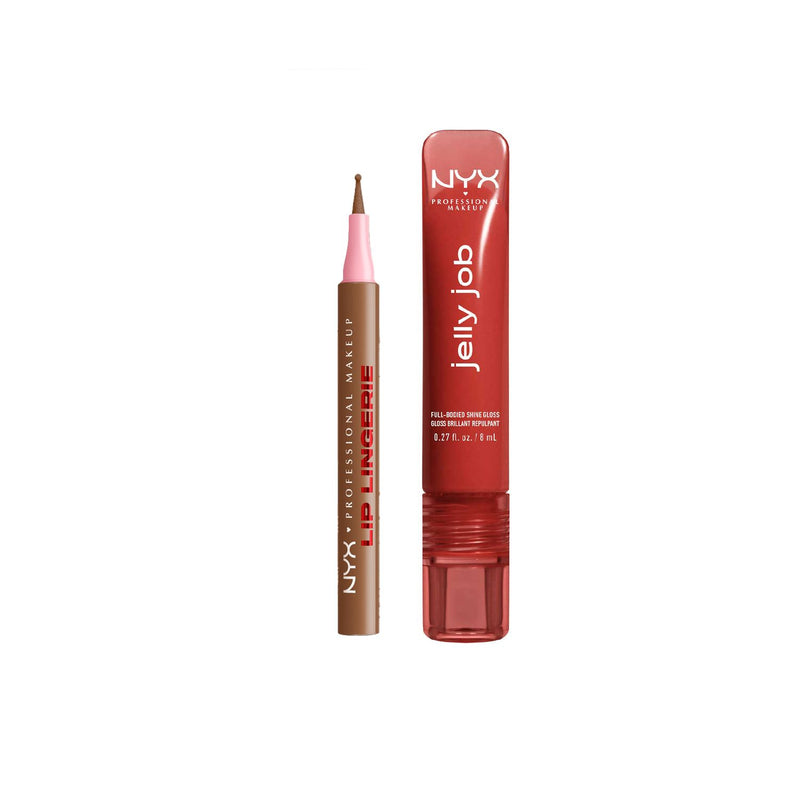 NYX Professional Makeup lip liner and gloss duo bundle, UK version