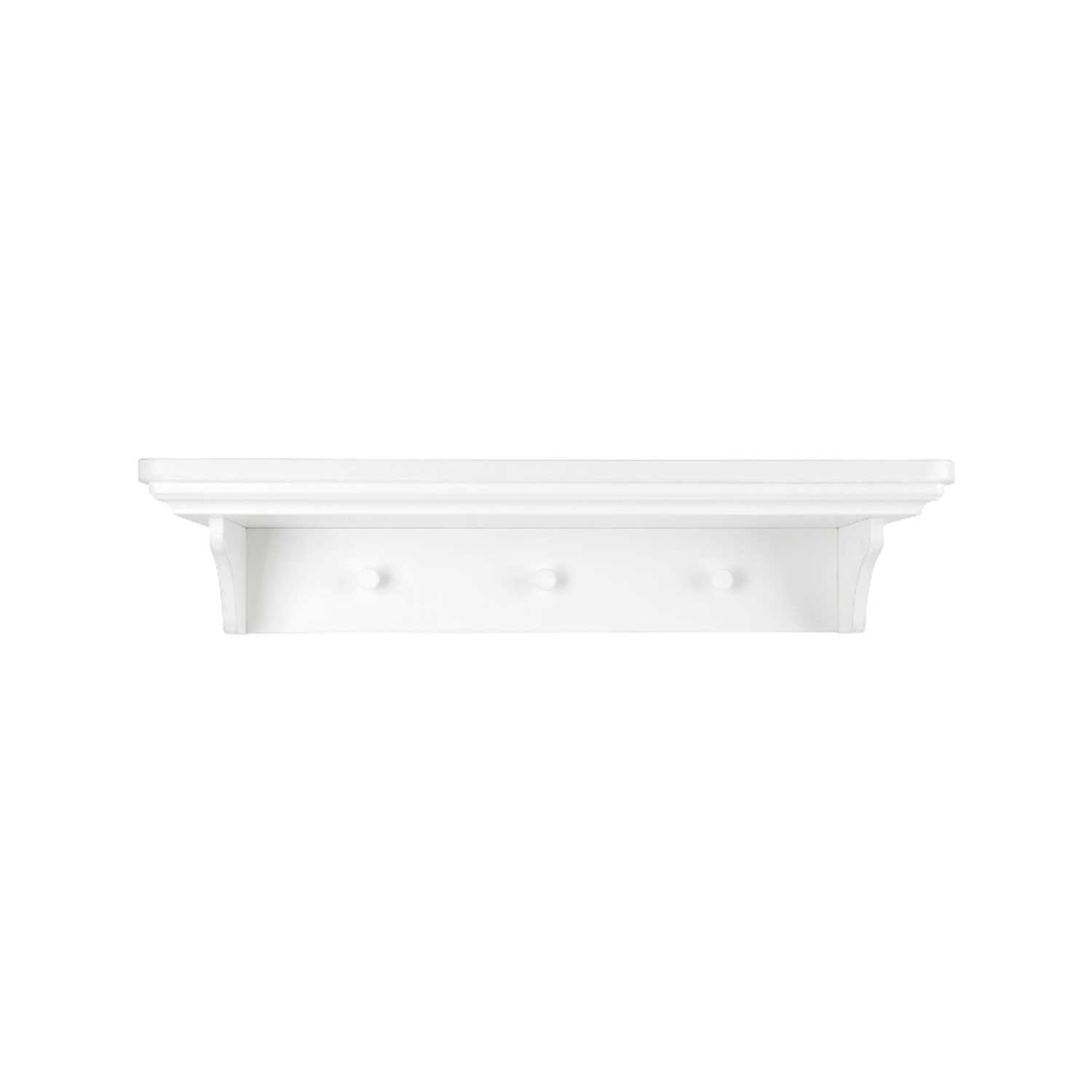 CuddleCo Beaumont wall shelf white 80cm, imported from the UK