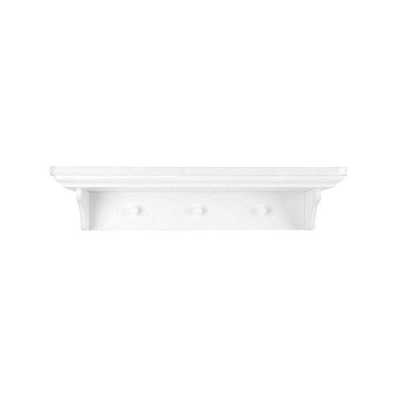 CuddleCo Beaumont wall shelf white 80cm, imported from the UK