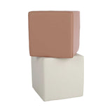 CuddleCo soft play cubes 25cm in Tuscany and Pebble, imported from the UK
