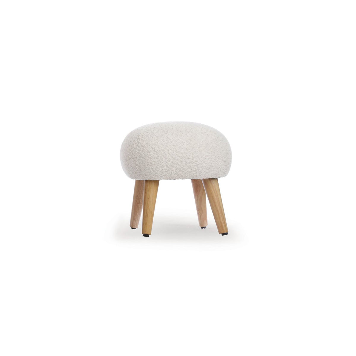 CuddleCo off-white boucle foot stool, UK version
