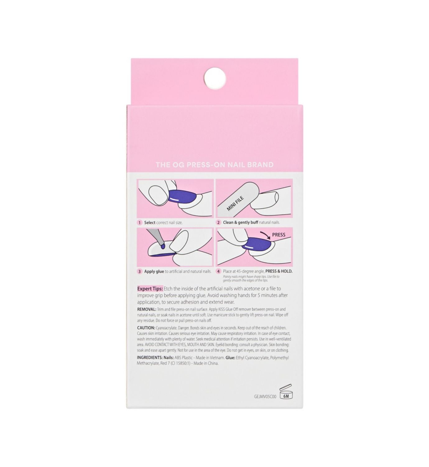 KISS press on nails almond jewel 32 count, imported from the UK