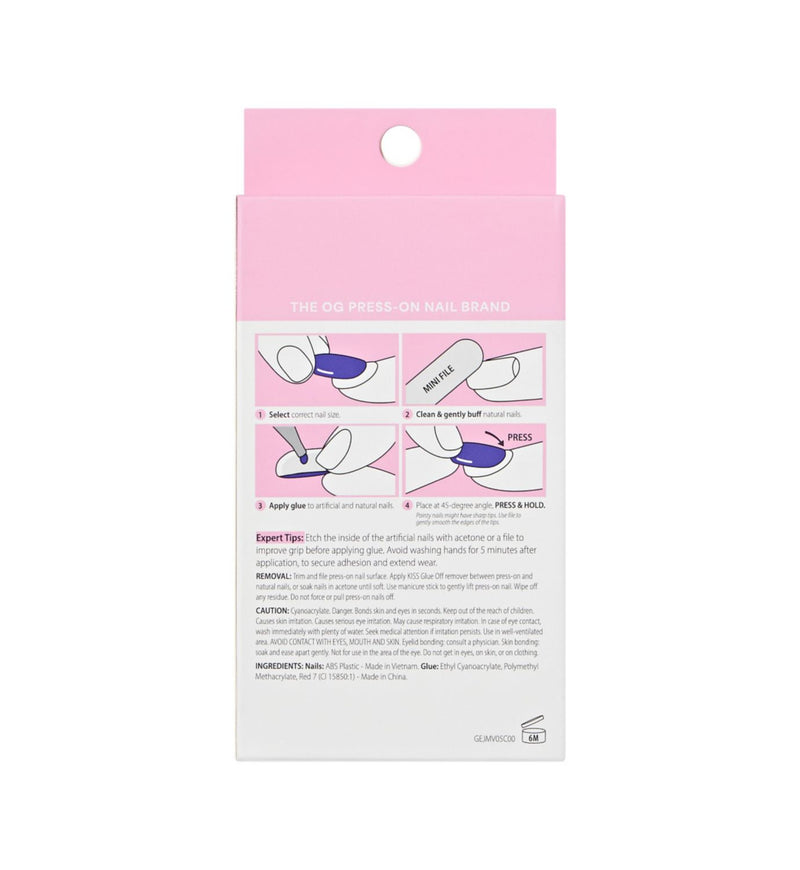 KISS press on nails almond jewel 32 count, imported from the UK